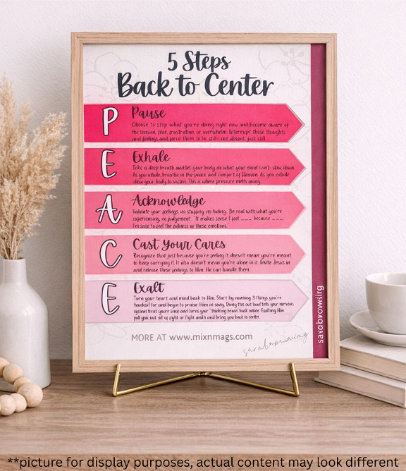 5 Steps to Center - P.E.A.C.E.